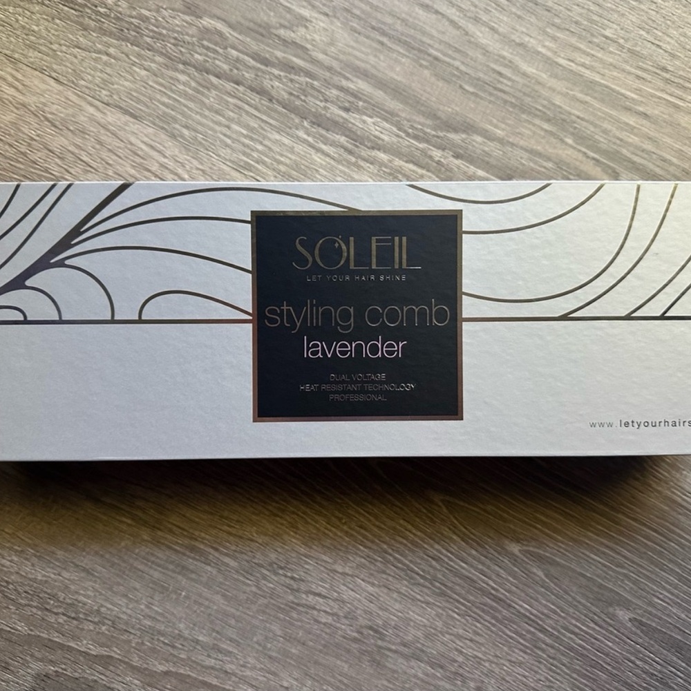 NIB Soleil Lavender Styling Comb Heat Brush Brand New - Picture 7 of 10